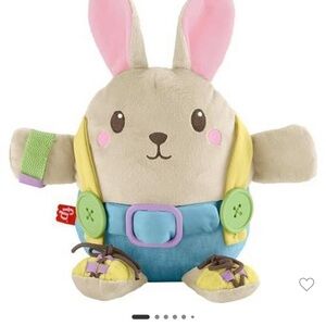 Fisher-Price Learn to Dress Bunny Plush Activity Toy 2+ NWT